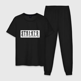 Мужская пижама хлопок с принтом Stalker в Курске, 100% хлопок | брюки и футболка прямого кроя, без карманов, на брюках мягкая резинка на поясе и по низу штанин
 | stalker | сталкер