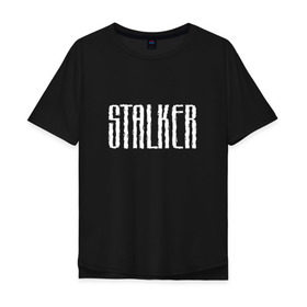 Мужская футболка хлопок Oversize с принтом Stalker в Курске, 100% хлопок | свободный крой, круглый ворот, “спинка” длиннее передней части | chernobyl | radiation | radioactive | припять | радиация | радиоактивность | чернобыль