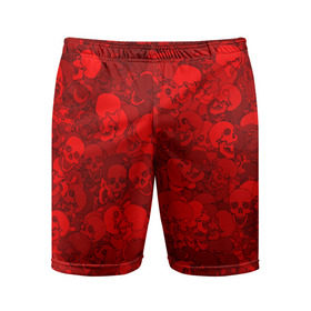 Мужские шорты 3D спортивные с принтом Красные черепа в Курске,  |  | Тематика изображения на принте: камуфляж | кости | красный | милитари | паттерн | скелет | текстура | хеллоуин