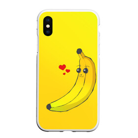 Чехол для iPhone XS Max матовый с принтом Just Banana (Yellow) в Курске, Силикон | Область печати: задняя сторона чехла, без боковых панелей | banana | банан | желтый | оранжевый | фрукты