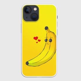 Чехол для iPhone 13 mini с принтом Just Banana (Yellow) в Курске,  |  | Тематика изображения на принте: banana | банан | желтый | оранжевый | фрукты