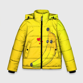 Зимняя куртка для мальчиков 3D с принтом Just Banana (Yellow) в Курске, ткань верха — 100% полиэстер; подклад — 100% полиэстер, утеплитель — 100% полиэстер | длина ниже бедра, удлиненная спинка, воротник стойка и отстегивающийся капюшон. Есть боковые карманы с листочкой на кнопках, утяжки по низу изделия и внутренний карман на молнии. 

Предусмотрены светоотражающий принт на спинке, радужный светоотражающий элемент на пуллере молнии и на резинке для утяжки | banana | банан | желтый | оранжевый | фрукты