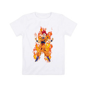 Детская футболка хлопок с принтом Dragon Ball в Курске, 100% хлопок | круглый вырез горловины, полуприлегающий силуэт, длина до линии бедер | Тематика изображения на принте: anime | dragon ball | goku | драгон болл