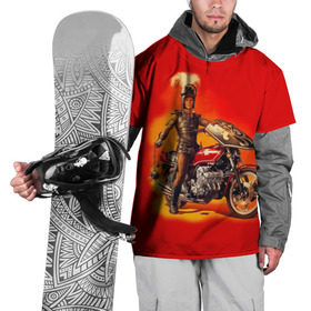 Накидка на куртку 3D с принтом Всадник в Курске, 100% полиэстер |  | bike | harley | honda | kawasaki | moto | suzuki | yamaha | байкер | всадник | мотоцикл | рыцарь