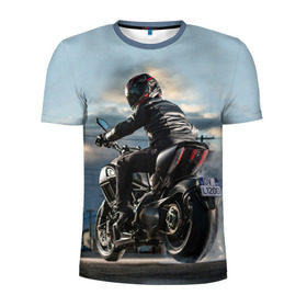 Мужская футболка 3D спортивная с принтом Ducati в Курске, 100% полиэстер с улучшенными характеристиками | приталенный силуэт, круглая горловина, широкие плечи, сужается к линии бедра | Тематика изображения на принте: bike | ducati | harley | honda | moto | suzuki | yamaha | байк | мотоцикл | спорт