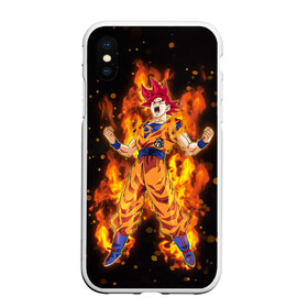 Чехол для iPhone XS Max матовый с принтом Dragon Ball в Курске, Силикон | Область печати: задняя сторона чехла, без боковых панелей | anime | dragon ball | goku | драгон болл