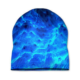 Шапка 3D с принтом Frozen fractal в Курске, 100% полиэстер | универсальный размер, печать по всей поверхности изделия | abstract | abstraction | fractal | optical | абстракция | фрактал
