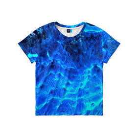 Детская футболка 3D с принтом Frozen fractal в Курске, 100% гипоаллергенный полиэфир | прямой крой, круглый вырез горловины, длина до линии бедер, чуть спущенное плечо, ткань немного тянется | abstract | abstraction | fractal | optical | абстракция | фрактал