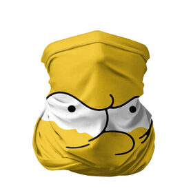 Бандана-труба 3D с принтом Simpsons Lemon Face в Курске, 100% полиэстер, ткань с особыми свойствами — Activecool | плотность 150‒180 г/м2; хорошо тянется, но сохраняет форму | лимонное | лицо | симпсоны