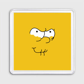 Магнит 55*55 с принтом Simpsons Lemon Face в Курске, Пластик | Размер: 65*65 мм; Размер печати: 55*55 мм | лимонное | лицо | симпсоны