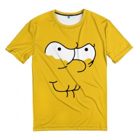 Мужская футболка 3D с принтом Simpsons Lemon Face в Курске, 100% полиэфир | прямой крой, круглый вырез горловины, длина до линии бедер | лимонное | лицо | симпсоны
