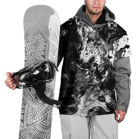 Накидка на куртку 3D с принтом Чёрная краска в Курске, 100% полиэстер |  | abstraction | color | spray | tie dye | абстракция | акварель | живопись | искусство | краски | текстуры | цветные краски | яркие цвета