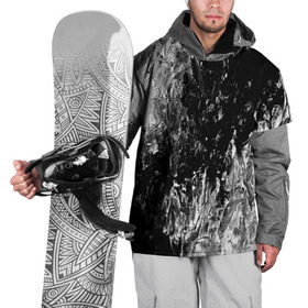 Накидка на куртку 3D с принтом GRAY&BLACK в Курске, 100% полиэстер |  | abstraction | color | spray | tie dye | абстракция | акварель | живопись | искусство | краски | текстуры | цветные краски | яркие цвета