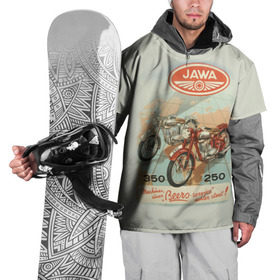 Накидка на куртку 3D с принтом JAWA в Курске, 100% полиэстер |  | bike | jawa | moto | sport | байк | мото | спорт | ява