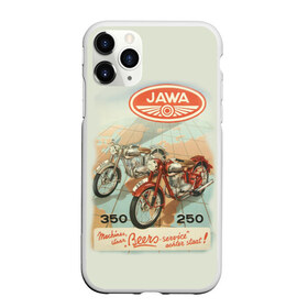Чехол для iPhone 11 Pro Max матовый с принтом JAWA в Курске, Силикон |  | Тематика изображения на принте: bike | jawa | moto | sport | байк | мото | спорт | ява