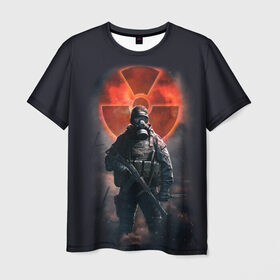Мужская футболка 3D с принтом Stalker в Курске, 100% полиэфир | прямой крой, круглый вырез горловины, длина до линии бедер | stalker | сталкер
