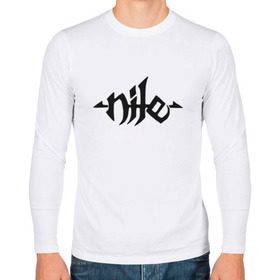 Мужской лонгслив хлопок с принтом Nile death metal логотип в Курске, 100% хлопок |  | death | logo | metal | nile | лототип | метал | музыка | шрифт | эмблема
