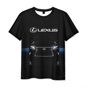 Мужская футболка 3D с принтом Lexus в Курске, 100% полиэфир | прямой крой, круглый вырез горловины, длина до линии бедер | Тематика изображения на принте: auto | lexus | sport | toyota | автомобиль | внедорожник | машина | спорт