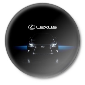 Значок с принтом Lexus в Курске,  металл | круглая форма, металлическая застежка в виде булавки | Тематика изображения на принте: auto | lexus | sport | toyota | автомобиль | внедорожник | машина | спорт