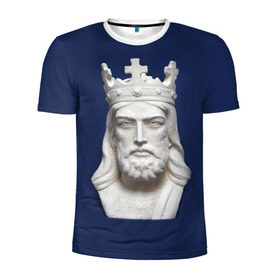 Мужская футболка 3D спортивная с принтом Король Артур в Курске, 100% полиэстер с улучшенными характеристиками | приталенный силуэт, круглая горловина, широкие плечи, сужается к линии бедра | king | англия | артур | британия | великобритания | король | корона | лондон
