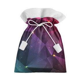 Подарочный 3D мешок с принтом Colorful triangles в Курске, 100% полиэстер | Размер: 29*39 см | polygonal | абстракция | текстура