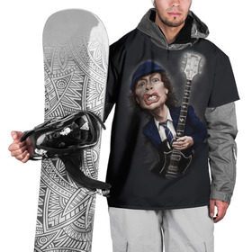 Накидка на куртку 3D с принтом AC/DC в Курске, 100% полиэстер |  | acdc | heavy | metal | music | rock | музыка | рок