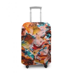 Чехол для чемодана 3D с принтом Tie-Dye в Курске, 86% полиэфир, 14% спандекс | двустороннее нанесение принта, прорези для ручек и колес | abstraction | color | spray | tie dye | абстракция | акварель | живопись | искусство | краски | текстуры | цветные краски | яркие цвета