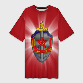 Платье-футболка 3D с принтом КГБ в Курске,  |  | закон | кгб | охрана | россия | ссср | цру | шпион