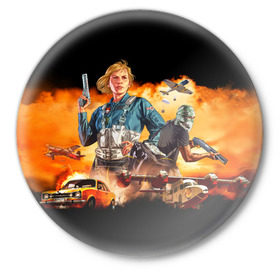 Значок с принтом GTA 5 Online: SMUGGLER’S RUN в Курске,  металл | круглая форма, металлическая застежка в виде булавки | auto | dead | grand | red | redemption | rockstar | smugglers | theft | гта | контрабандисты | рокстар