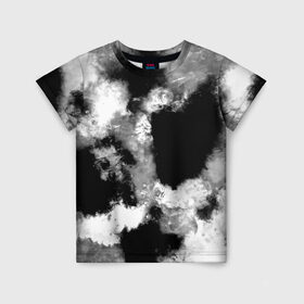 Детская футболка 3D с принтом Black and White color в Курске, 100% гипоаллергенный полиэфир | прямой крой, круглый вырез горловины, длина до линии бедер, чуть спущенное плечо, ткань немного тянется | 