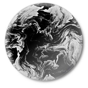 Значок с принтом vortex gray в Курске,  металл | круглая форма, металлическая застежка в виде булавки | Тематика изображения на принте: abstraction | color | spray | tie dye | абстракция | акварель | живопись | искусство | краски | текстуры