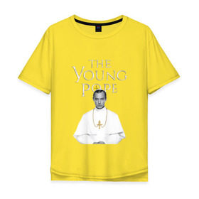 Мужская футболка хлопок Oversize с принтом Молодой Папа | The Young Pope в Курске, 100% хлопок | свободный крой, круглый ворот, “спинка” длиннее передней части | the young pope | джуд лоу | молодой папа