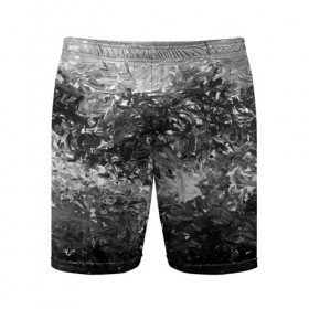 Мужские шорты 3D спортивные с принтом Чёрно белый цвет в Курске,  |  | abstraction | color | spray | tie dye | абстракция | акварель | живопись | искусство | краски | текстуры