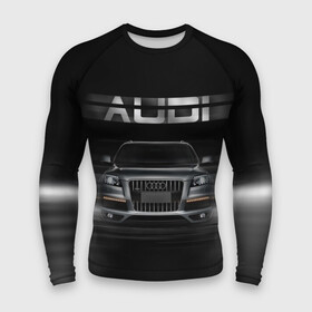Мужской рашгард 3D с принтом Audi Q7 скорость в Курске,  |  | audi | авто | автомобиль | ауди | кольца | красивая | кроссовер | крутая | марка | машина | надпись | немецкая иномарка | прикольная | тачка | черная | эмблема