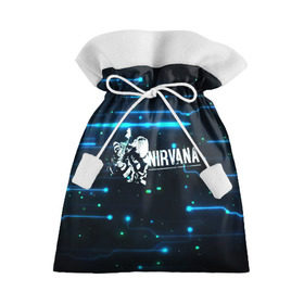 Подарочный 3D мешок с принтом Схема Nirvana (Курт Кобейн) в Курске, 100% полиэстер | Размер: 29*39 см | kurt cobain | микросхема | нирвана | плата
