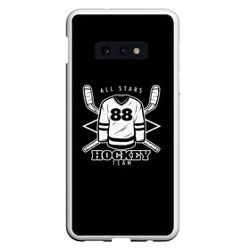 Чехол для Samsung S10E с принтом Hockey Team в Курске, Силикон | Область печати: задняя сторона чехла, без боковых панелей | bandy | hockey | клюшка | коньки | лед | спорт | хоккей