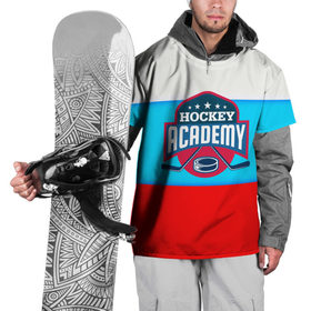 Накидка на куртку 3D с принтом Академия хоккея в Курске, 100% полиэстер |  | bandy | hockey | клюшка | коньки | лед | россия | русский хоккей | спорт | хоккей