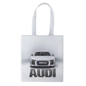 Сумка 3D повседневная с принтом Audi серебро в Курске, 100% полиэстер | Плотность: 200 г/м2; Размер: 34×35 см; Высота лямок: 30 см | ауди | машина
