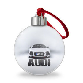 Ёлочный шар с принтом Audi серебро в Курске, Пластик | Диаметр: 77 мм | ауди | машина