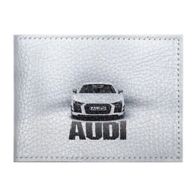 Обложка для студенческого билета с принтом Audi серебро в Курске, натуральная кожа | Размер: 11*8 см; Печать на всей внешней стороне | ауди | машина
