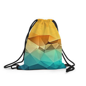 Рюкзак-мешок 3D с принтом Битва геометрий в Курске, 100% полиэстер | плотность ткани — 200 г/м2, размер — 35 х 45 см; лямки — толстые шнурки, застежка на шнуровке, без карманов и подкладки | polygon | абстракция | геометрия | текстуры | треугольники