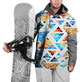Накидка на куртку 3D с принтом Космические треугольники в Курске, 100% полиэстер |  | звёзды | космос | краска | треугольники