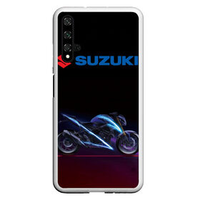 Чехол для Honor 20 с принтом Suzuki в Курске, Силикон | Область печати: задняя сторона чехла, без боковых панелей | Тематика изображения на принте: suzuki | байк | мотик | мото | мотоцикл | спортбайк | сузуки