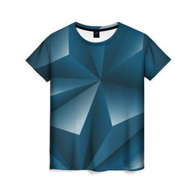 Женская футболка 3D с принтом 3d triangles в Курске, 100% полиэфир ( синтетическое хлопкоподобное полотно) | прямой крой, круглый вырез горловины, длина до линии бедер | 