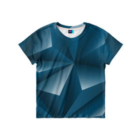 Детская футболка 3D с принтом 3d triangles в Курске, 100% гипоаллергенный полиэфир | прямой крой, круглый вырез горловины, длина до линии бедер, чуть спущенное плечо, ткань немного тянется | Тематика изображения на принте: 