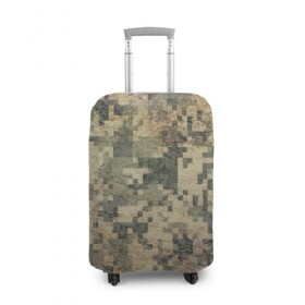 Чехол для чемодана 3D с принтом Khaki 2 в Курске, 86% полиэфир, 14% спандекс | двустороннее нанесение принта, прорези для ручек и колес | армейская | военная | камуфляж | хаки