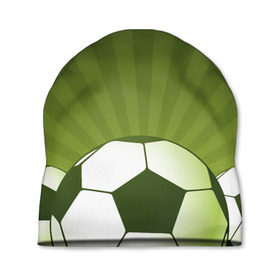 Шапка 3D с принтом Футбол без границ в Курске, 100% полиэстер | универсальный размер, печать по всей поверхности изделия | зеленый | игра | мяч | поле