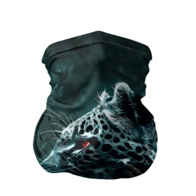 Бандана-труба 3D с принтом Леопард неоновый в Курске, 100% полиэстер, ткань с особыми свойствами — Activecool | плотность 150‒180 г/м2; хорошо тянется, но сохраняет форму | гепард | леопард | темный | хищник