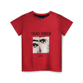 Детская футболка хлопок с принтом Dead Inside / Мертвый Внутри в Курске, 100% хлопок | круглый вырез горловины, полуприлегающий силуэт, длина до линии бедер | skate | swag | top | trend | мерч