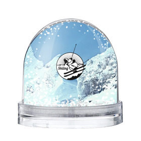 Водяной шар с принтом Лыжный спорт в Курске, Пластик | Изображение внутри шара печатается на глянцевой фотобумаге с двух сторон | ski patrol | sport | возвышение | возвышенность | гора | горка | национальный парк | облака | склон | снег | спорт | холм